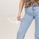 Wide Leg Stretch Jeans - JEWELINA